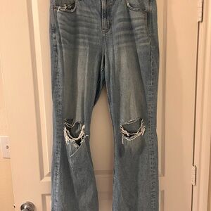 American Eagle Outfitters Light Blue Distressed Bootcut Jeans